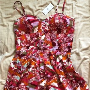 Geometric floral dress